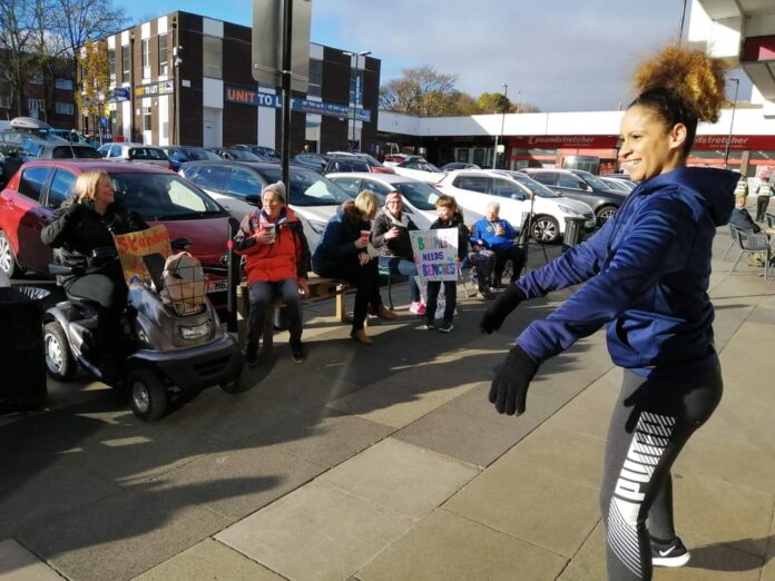 Bramley shopping centre protest exercises